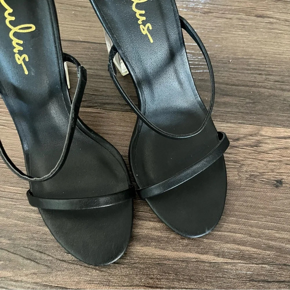 Lulus Shoes Women’s 7 Isabella Black Lucite Heels Mob Wife Night Out Baddie - Picture 6 of 8